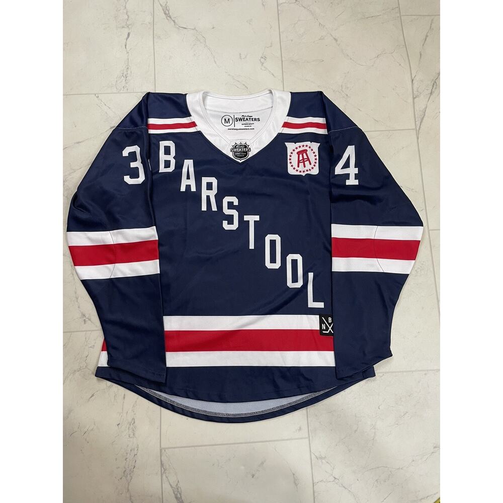 Barstool Sports Dave Portnoy Hockey Jersey Original From Chiclets Cup Size Med